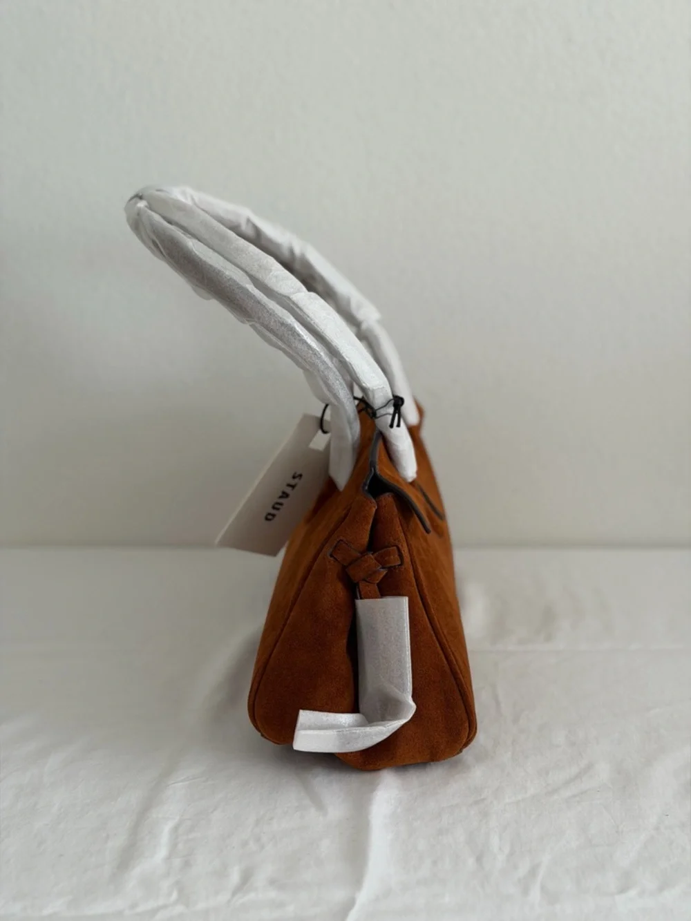 Staud Maude Shoulder Bag in Tabac Suede - Picture 8 of 10